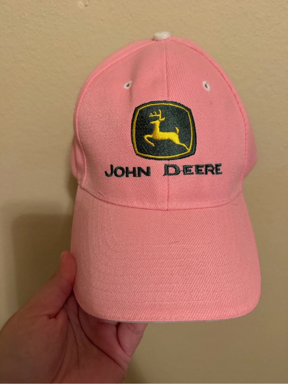 John Deere Pink Ball Cap Embroidered Logo City Hunter OSFA New Without Tags